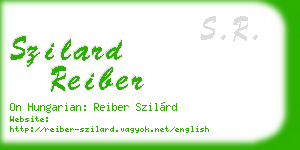 szilard reiber business card